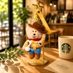 Starbucks Korea - Toy Story 5 Bearista Woody Key Ring (Limited Edition)