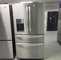 Whirlpool 4‑Door French Door Fridge – Stainless, Water Dispenser