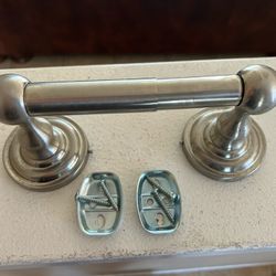 Towel Bars Set Of 6 And 2 TP Holders Brushed Nickel