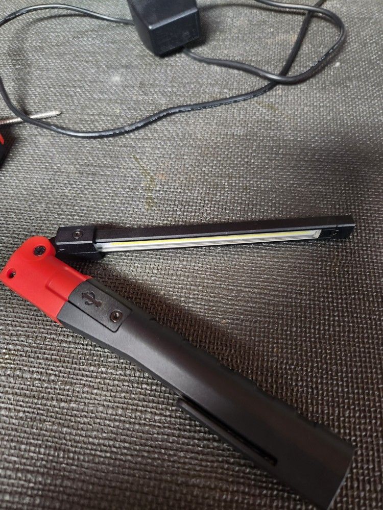 Snap On USB Foldable Led Switchblade Flashlight