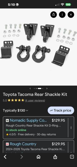 Rear shackle kit