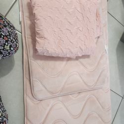 Cortina Y 2 Tapetes De Baño