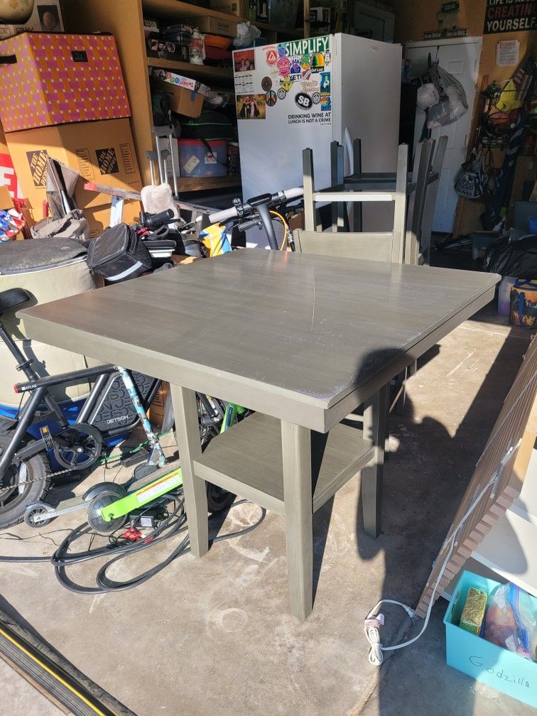 Gray Pub Table