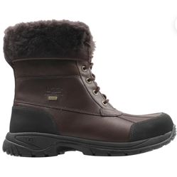 UGG Waterproof Dark Brown Fur Winter Boots Men’s 9.5