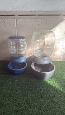 Pet Self Feeder And Watering Bowls