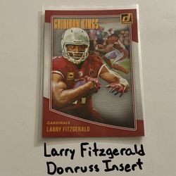 Larry Fitzgerald Arizona Cardinals Hall of Fame WR Donruss Short Print Insert Card. 
