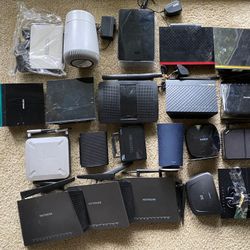 Large Untested As Is Wifi Router Modem Lot