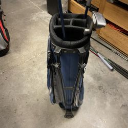 Kids golf club set bag and clubs  