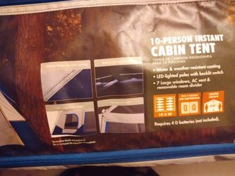 Ozark Trail 10 Person Tent w LED