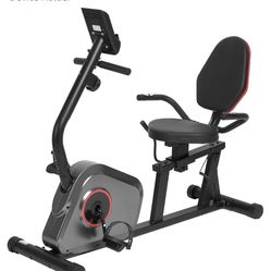 Recumbent Exercise Bike Stationary Bike Exercise Bikes for Home with 8 Levels Magnetic Resistance 300 LBS Weight Capacity LCD Monitor Heart Rate Handl