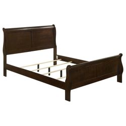 Dark cappuccino Wood Sleigh Bed Frame