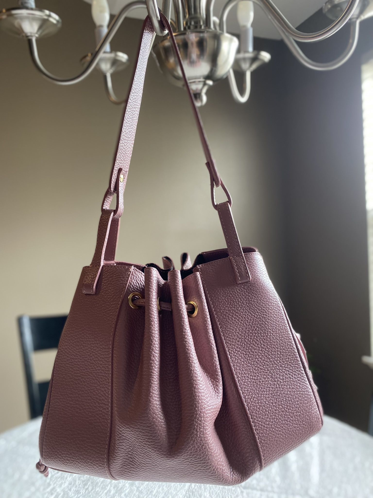 Valentina Fiore pink women's clutch bag, made in Italy with genuine leather.