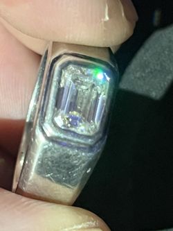 2.00 CT Emerald Cut Diamond In Silver.