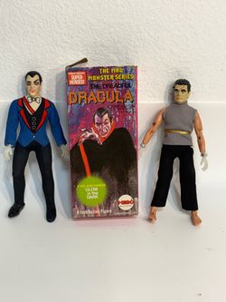 Vintage 1973 Mego Mad Monster series lot Dracula Frankenstein action figure toy doll