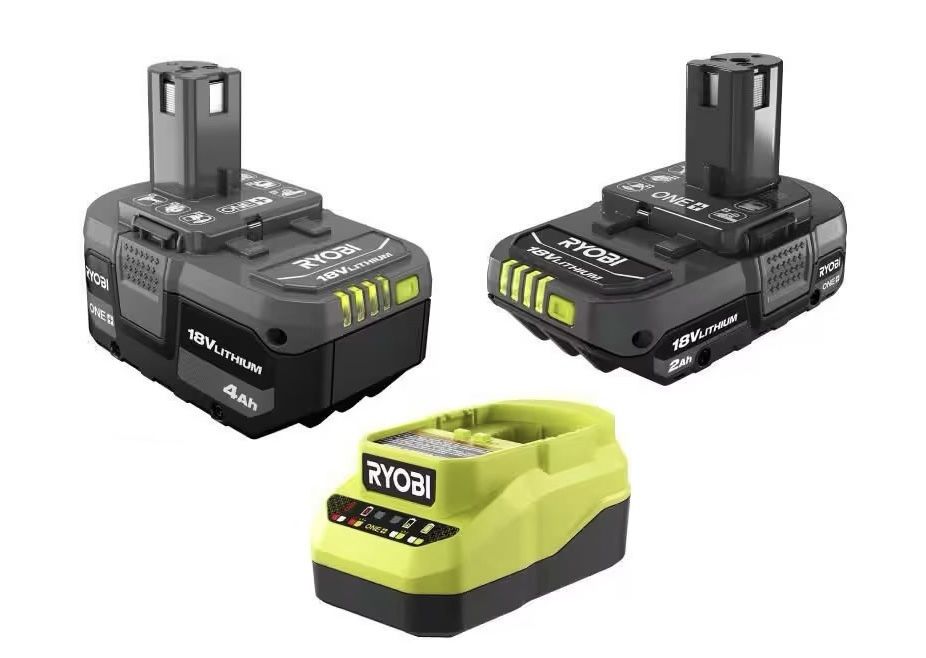 ONE+ 18V Lithium-Ion Starter Kit with 2.0 Ah Battery, 4.0 Ah Battery, and Charger