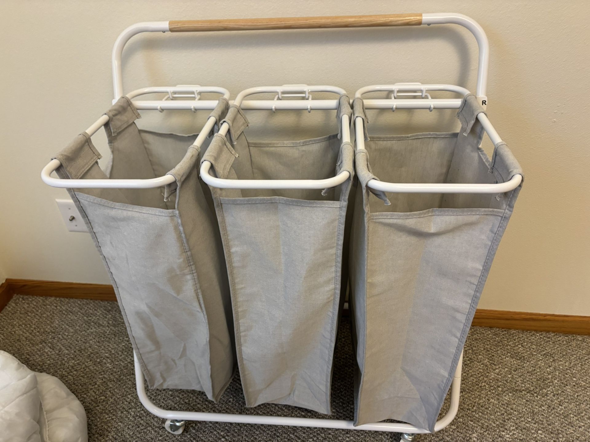 3 basket laundry hamper