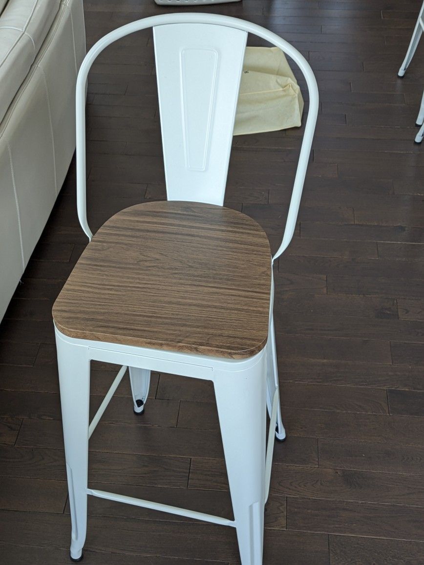 30" Metal Bar Stool Set of 4
