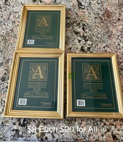 Intercraft Company Academy three 8x10 Wall Frame - Gold Color, $8 for one, $20 for three