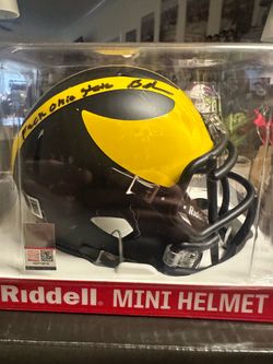 Brandon Graham Signed Michigan Wolverines F*** Ohio State Mini Helmet Beckett