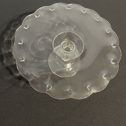 11” diameter glass cake pedestal