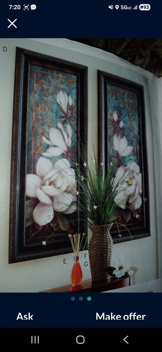 HOME INTERIOR PAR DE CUADROS