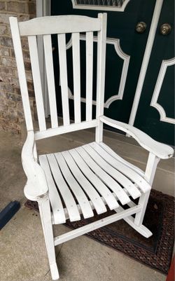 White outdoor rocking chair
