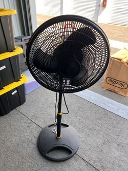 Adjustable Oscillating Pedestal Fan – Black – Floor Standing Fan