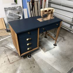 1960s Singer sewing Store away Table 