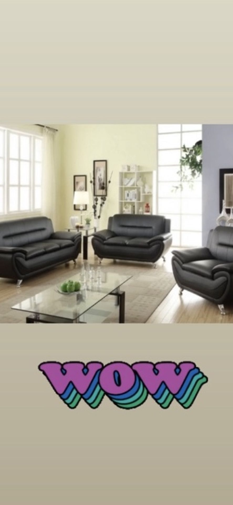 Black Living Room Set