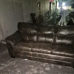 Leather Couch And Love Seat 