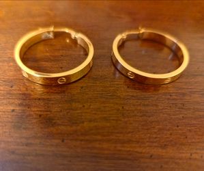 14k Gold Hoops Earings