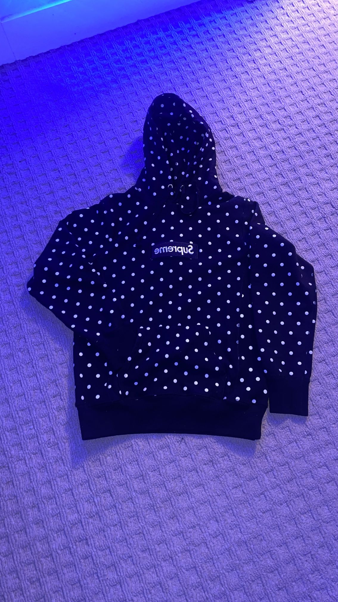 Supreme X Comme des Garçons Polka Dot Box Logo Hoodie Size: Men's US M / EU 48-50 / 2