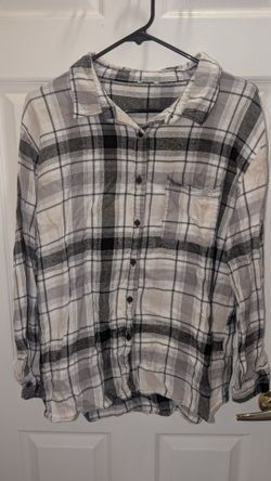 black & white womens flannel