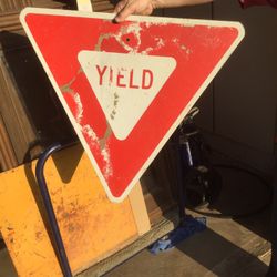 Retired Yield Street Sign