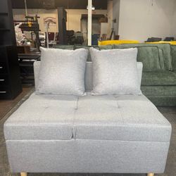 🔥Special Discount 🔥Convertible Sleeper Sofa Chair Adjustable Backrest Recliner with Pullout Sofa Bed with Wheels, Modern Linen Fabric for Living Roo