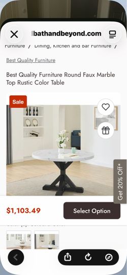 Marble and solid wood dining room table