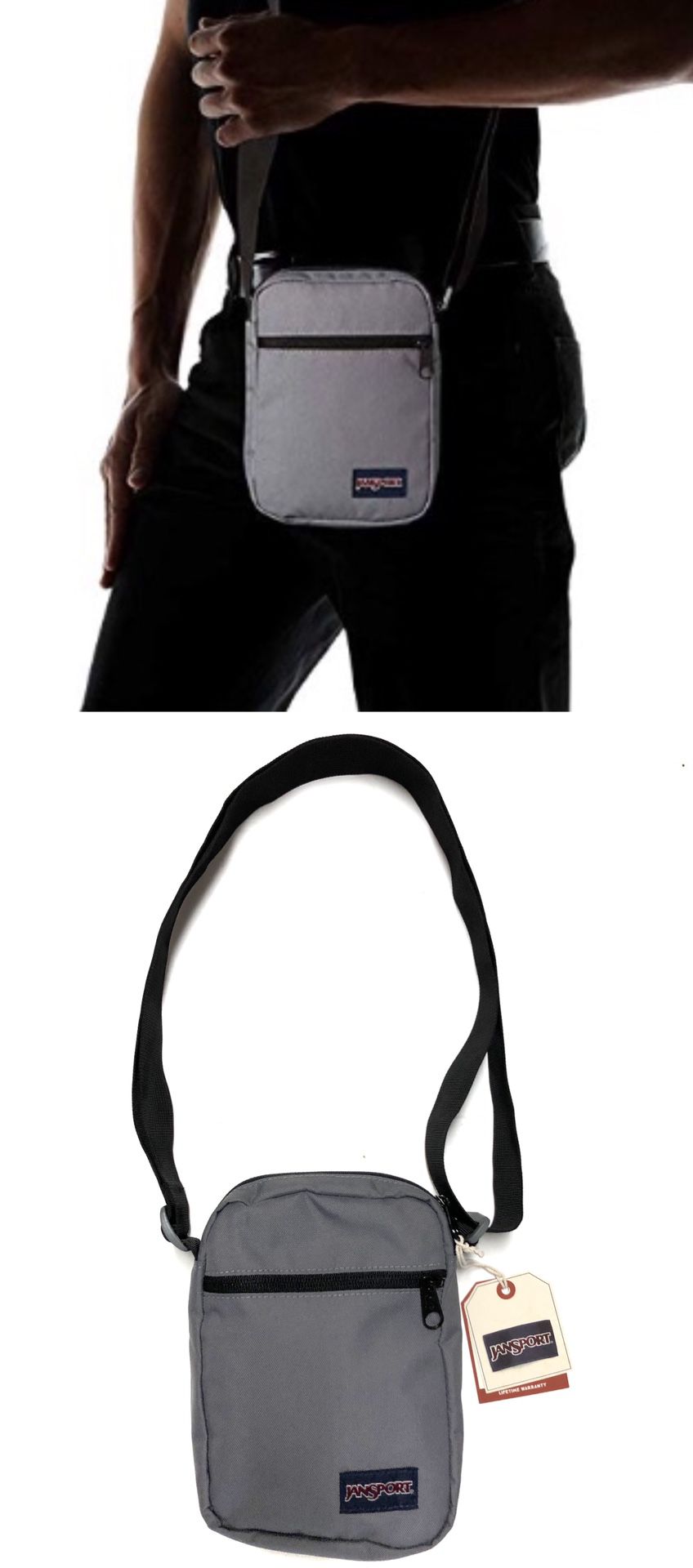 NEW! JANSPORT CrossBody Side Bag Backpack messenger satchel cell phone tablet holder wallet biking school bag work bag sling chest bag