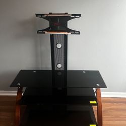 Glass TV Stand With Mount 