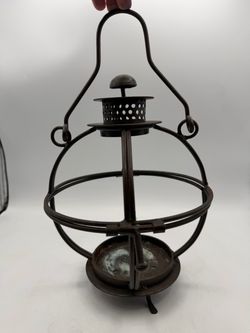 Vintage Metal Railroad or Globe-Style Lantern Frame