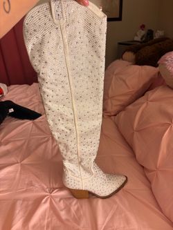 Rhinestone Over-the-Knee Cowboy Boots