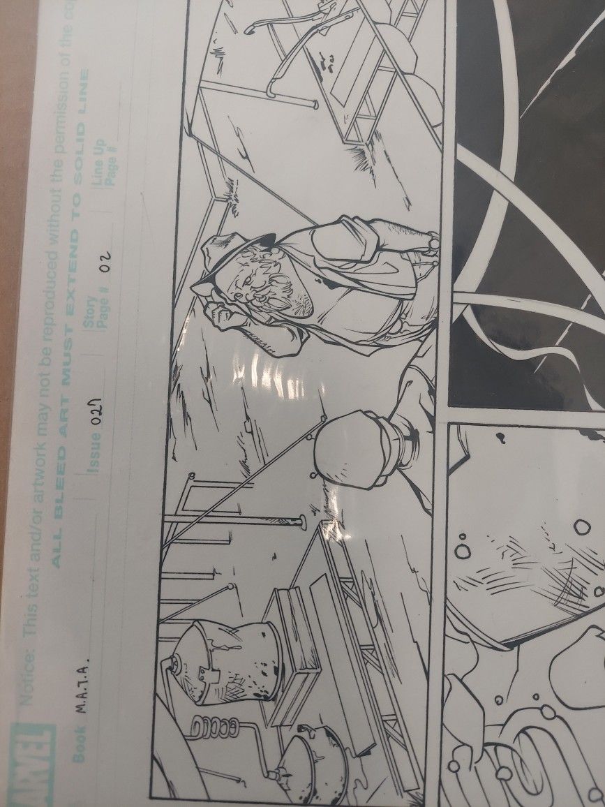 Original Marvel Adventures The Avengers SPLASH Drawing