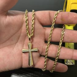 14k Gold Solid Rope Chain 