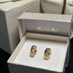 18k Gold Earrings New