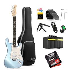 Donner DST-152 39-inch ST Electric Guitar Kit HSS w/Coil Split Pickup Including AMP