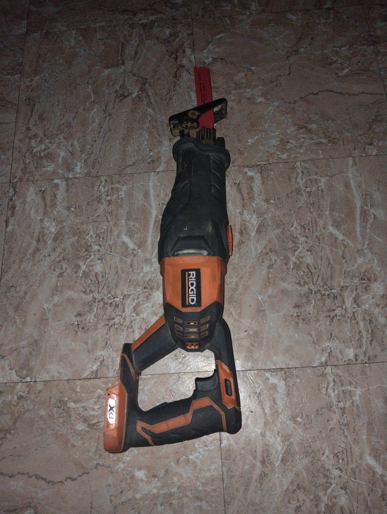 Ridgid brushless cordless sawzall reciprocating saw octane 18v tool only used
