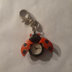 Lady Bug Watch necklace Antique 