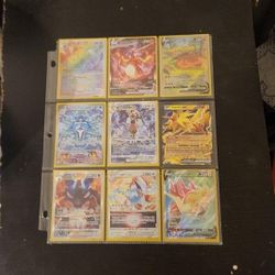 2 Pages Of Pokemon Cards. 9 In Each Page