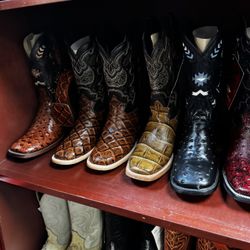 Botas de Piel  Cuadrada Estilo Rodeo Varios Medidas