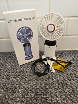 LED Digital Display Portable Handheld Fan