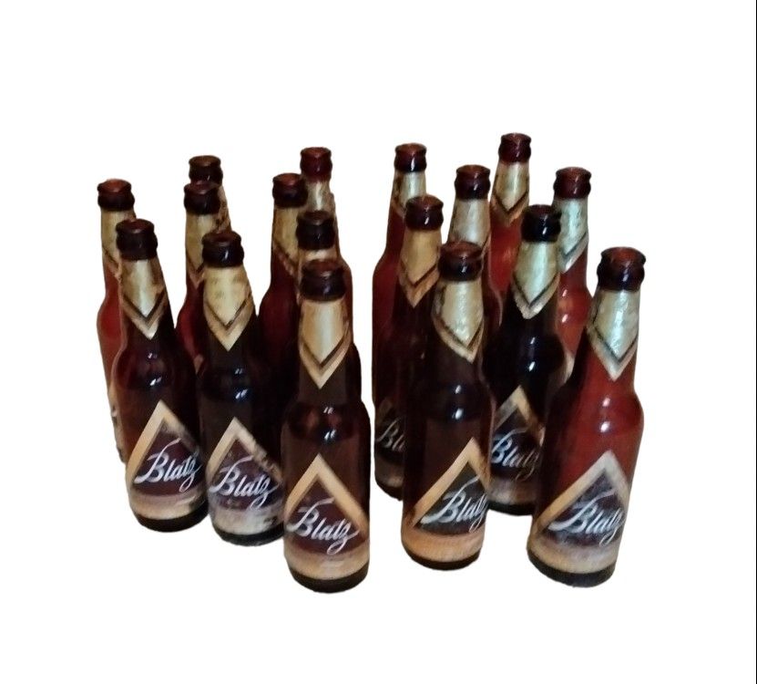 Vintage Mid-Century Blatz Label Empty Beer Bottles